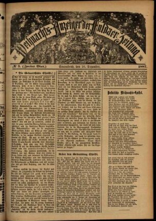 Ausgabe vom Samstag, den 10. Dezember 1887.