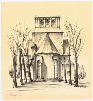 Johannesstift Berlin-Spandau Umbau Stiftskirche: Perspektivische Ansicht Apsis