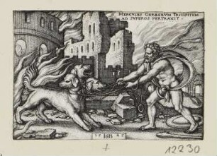 Herkules und Cerberus, Blatt 7 der Folge "Arbeiten des Herkules"
