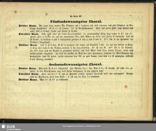 Fünfundzwanzigster Choral. Sechsundzwanzigster Choral