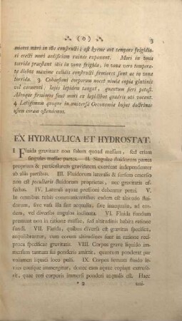 Ex hydraulica et hydrostat.