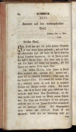 XXXI. bis XLV.