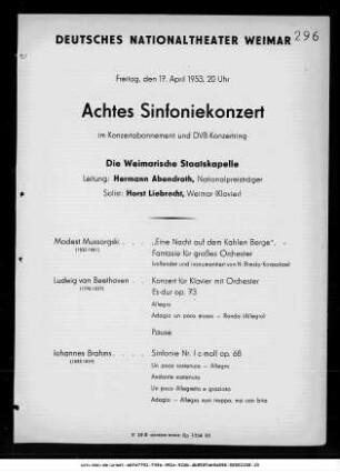 Achtes Sinfoniekonzert