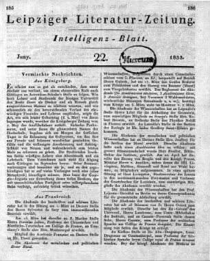 1833-06 : 22. Stück