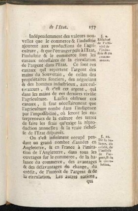 §. 9. Résultat de l´activité de l´industrie & du commerce.