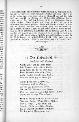 DIe Liebesinsel. Von Gustav Falke (Hamburg).