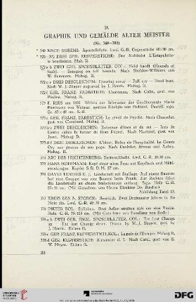 Graphik und Gemälde alter Meister (Nr.369-392)