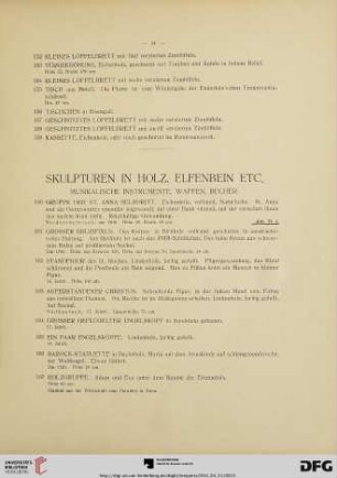 Skulpturen in Holz, Elfenbein etc. (Nr. 160-253)