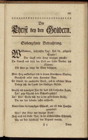 Siebenzehnte Betrachtung. - Achtzehnte Betrachtung.