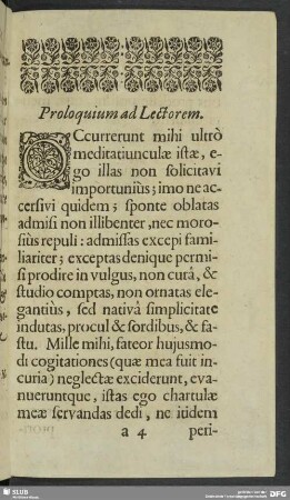 Proloquium ad Lectorem