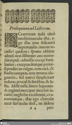 Proloquium ad Lectorem