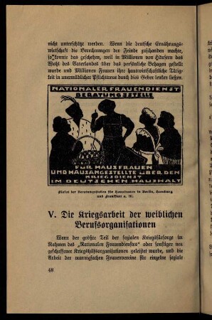 48-56, V. Die Kriegsarbeit der weiblichen Berufsorganisationen