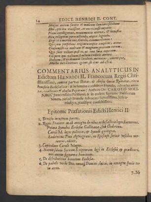 Commentarius Analyticus In Edictum Henrici II. Francorum Regis Christianissimi ...