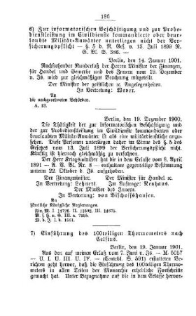 Einführung des 100teiligen Thermometers nach Celsius : [A. Behörden und Beamte]