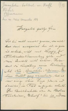 Brief an Marie von Bülow : 28.05.1896