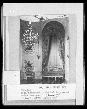 Schloß Sanssouci, Inneres, Voltaire-Zimmer