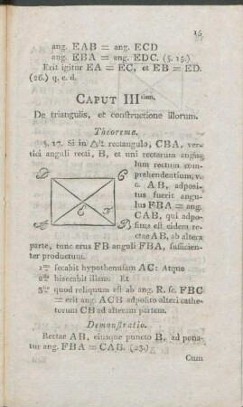 Caput IIItium. De triangulis, et constructione illorum.