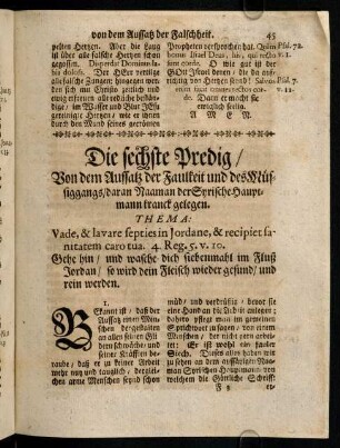 45-52, Die sechste Predig