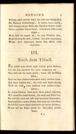 III. Nach dem Tibull