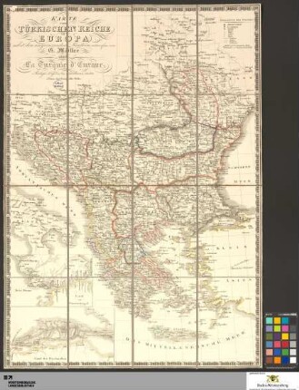 Karte vom Türkischen Reiche in Europa : nebst den angrenzenden Ländern