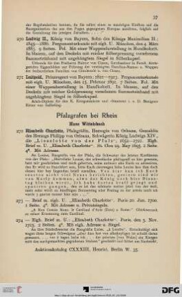 Pfalzgrafen bei Rhein (Nr. 272-284)