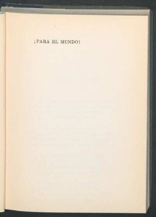 ¡Para el mundo!