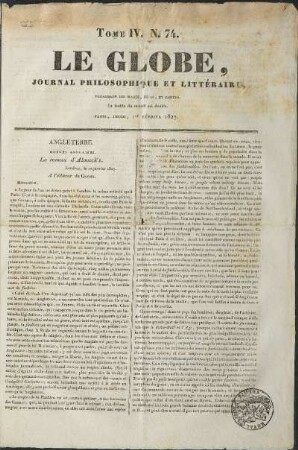 1827, 74: Heft