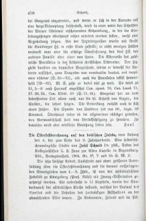 470-471 [Rezension] Schmid, Joseph, Die Osterfestberechnung auf den britischen Inseln von den Anfängen des 4. bis zum Ende des 8. Jahrhunderts