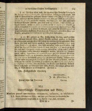 763-780, XLI. Unterthänigste Supplication und Bitte, [...] - LI. Allerunterthänigste Supplica [...]