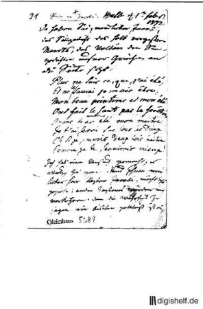 91: Brief von Johann Wilhelm Ludwig Gleim und Johann Georg Jacobi an Johann Georg Jacobi