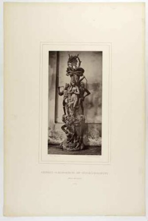 Die Geißelsäule von 1515 in der Schlosskirche in Chemnitz, Tafel 16 aus: Monumente des Mittelalters und der Renaissance ... von 1875