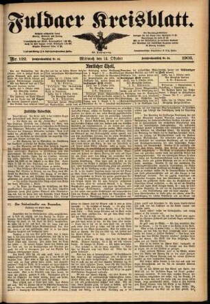 Ausgabe vom Mittwoch, den 14. Oktober 1903.
