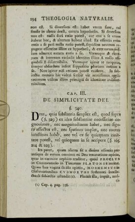 Cap. III. De Simplicitate Dei