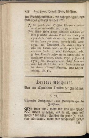 Dritter Abschnitt. Von den allgemeinen Quellen der Irrthümer