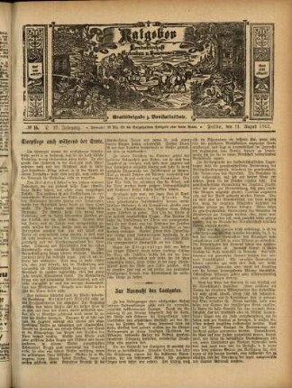 Ausgabe vom Sonntag, den 11. August 1912.