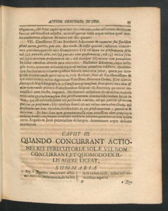 Caput III. Quando Concurrant Actiones Rei Perecutoriae Soliae Vel Non Concurrant, Et Quomodo Ex Illis Agere Liceat.