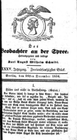52. Stueck, 26. Dezember 1836