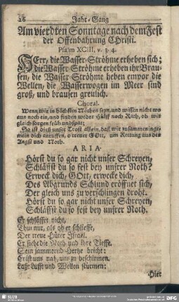 Am vierdten Sonntage nach dem Fest der Offenbahrung Christi. Psalm XCIII, v. 3. 4.
