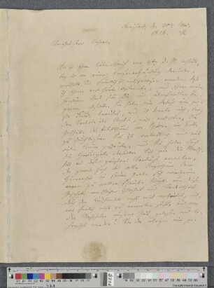 Brief an Johann Gottfried Gurlitt