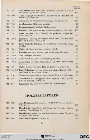 Holzskulpturen (Nr. 800-812)