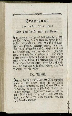 Ergänzung des ersten Versuchs: Und das heißt nun aufklären.