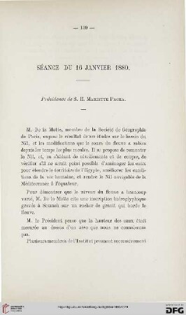 Séance du 16 janvier 1880