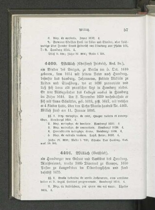 4401. Willich (Gottfried).