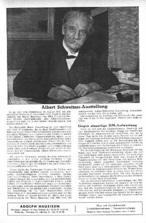 Albert Schweitzer-Ausstellung