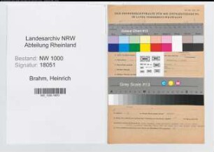 Entnazifizierung Heinrich Brahm, geb. 23.08.1895 (Vertreter)