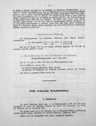 VIII. Oeffentliche Gesundheitspflege