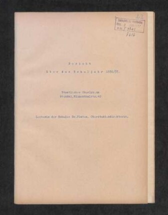 1936/37: Bericht ... - 1936/37