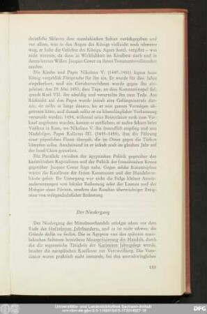 Der Niedergang