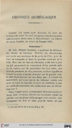 Sér. 4: Chronique archéologique