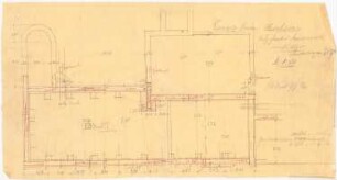 Vinzenz-Waisenhaus (mit Stallgebäude), Dortmund: Grubenschienen im Keller der Wäscherei 1:50